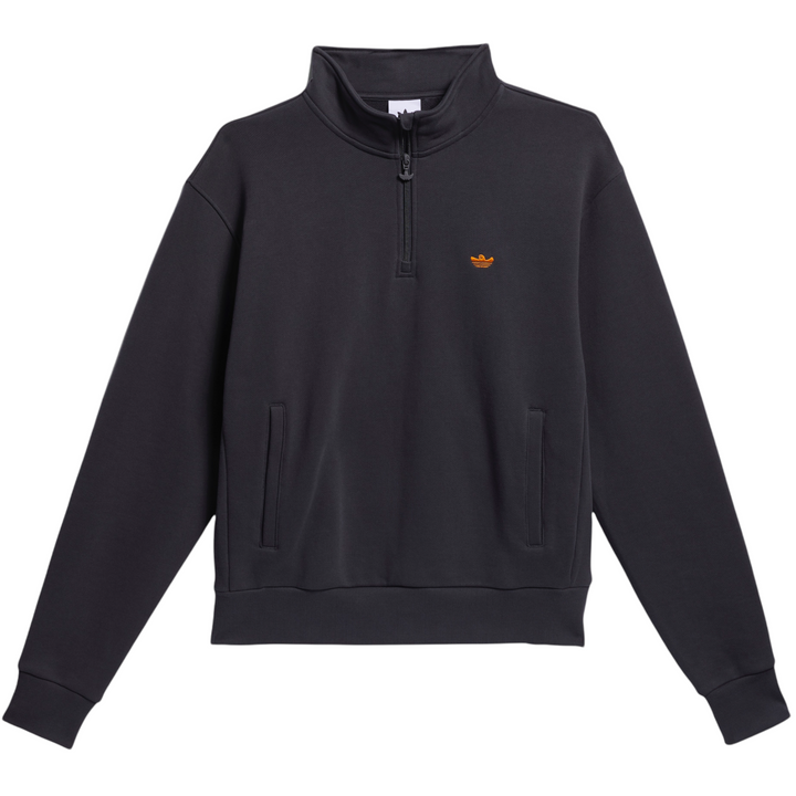 Adidas Heavyweight Shmoofoil 1/4 Zip Sweatshirt Carbon/Focus Orange