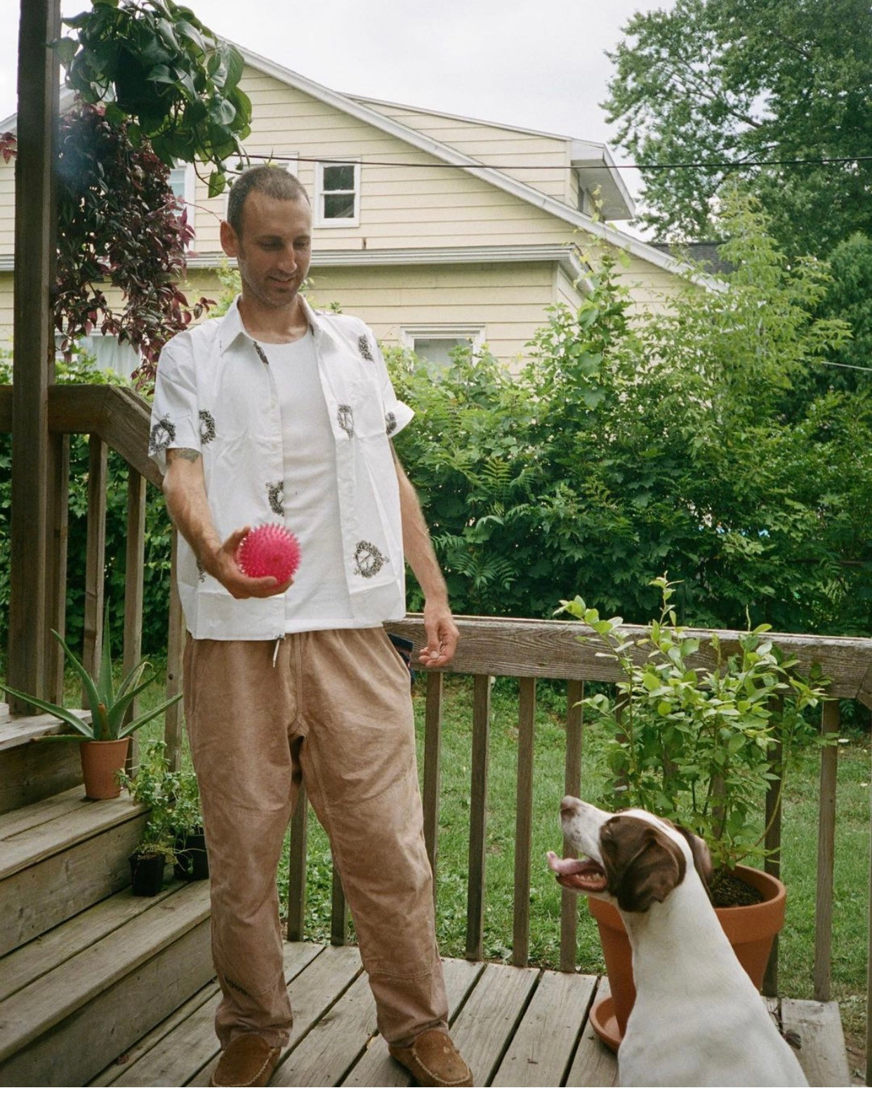 Sexhippies Rose Bone SS Button Up White