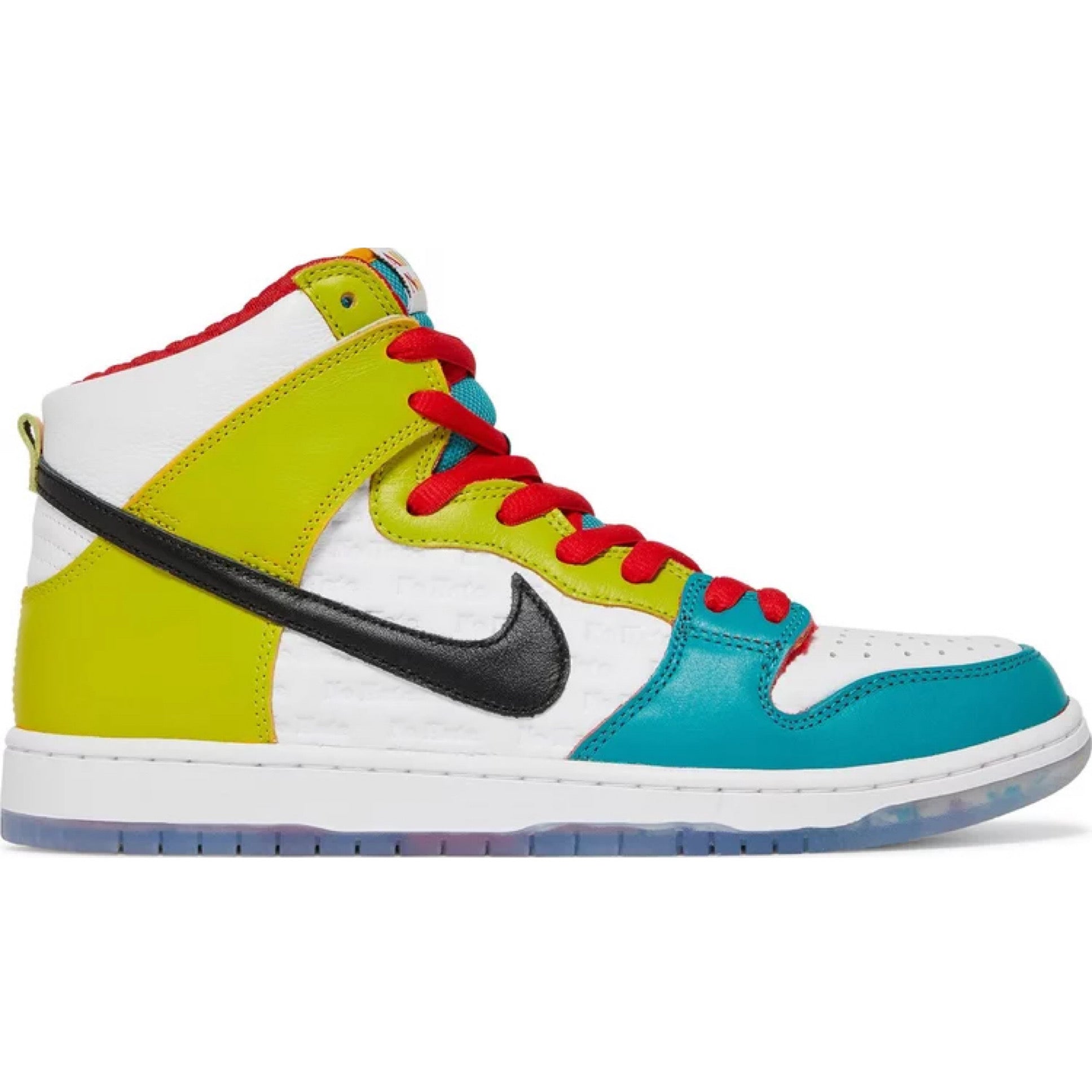 Nike SB Dunk High FroSkate White/Gold/Multicolor