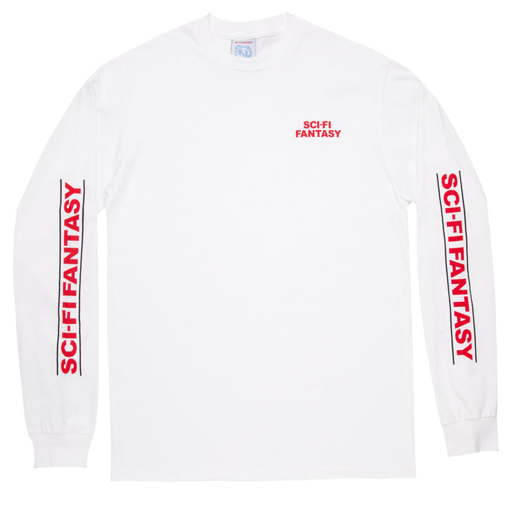 Sci-Fi Fantasy Logo L/S Tee White