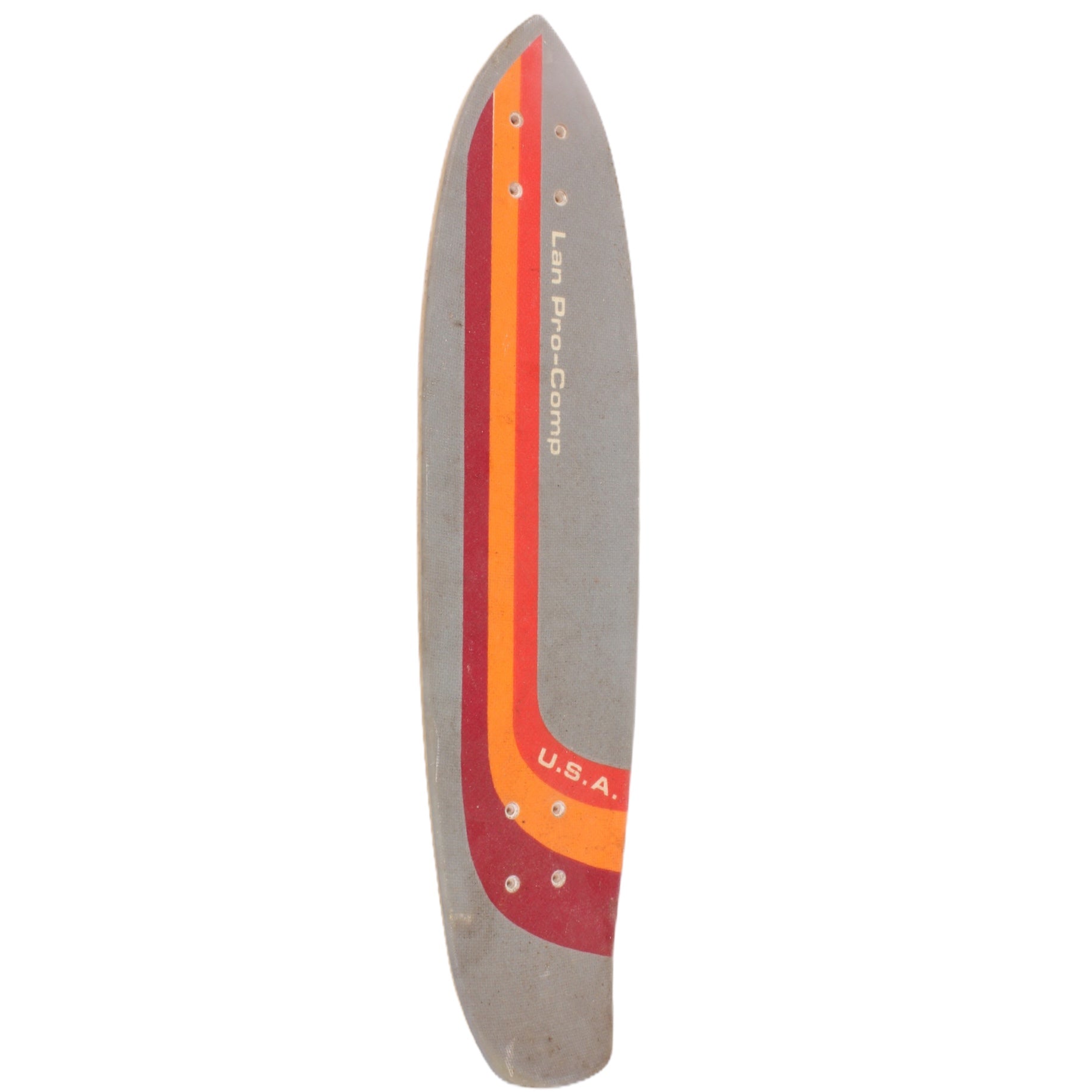 Overripe Fiberglass Deck Lan Pro-Comp Grey 1977