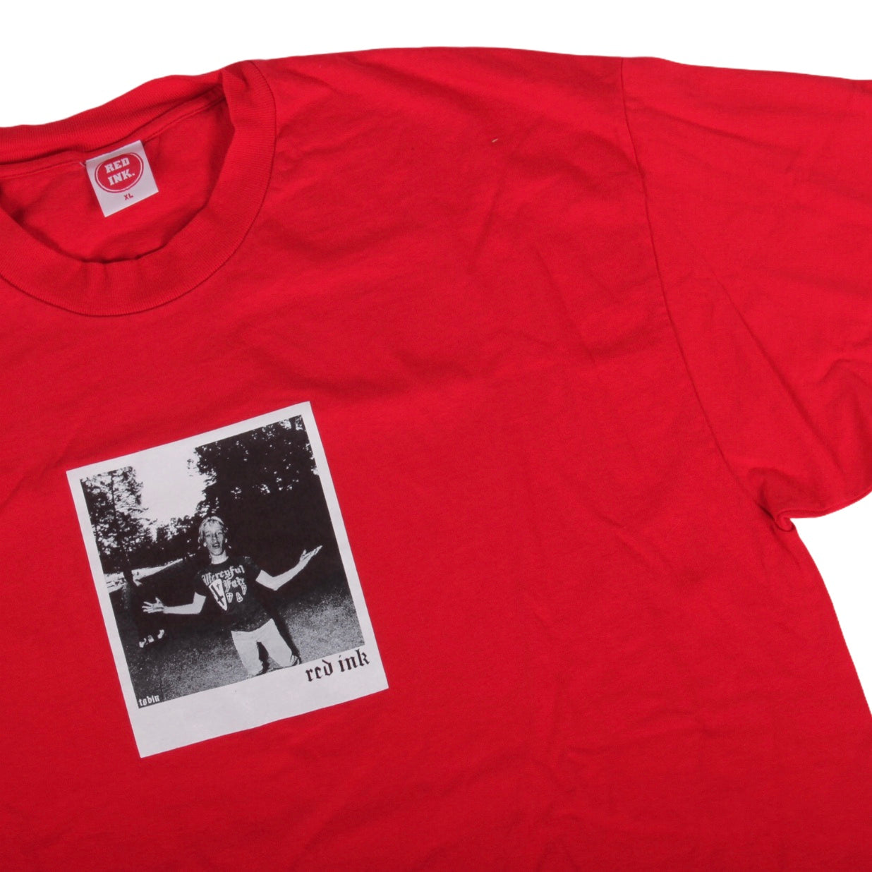 Overripe Red Ink Tobin Yelland Polaroid Tee Red XL - Orchard Skateshop