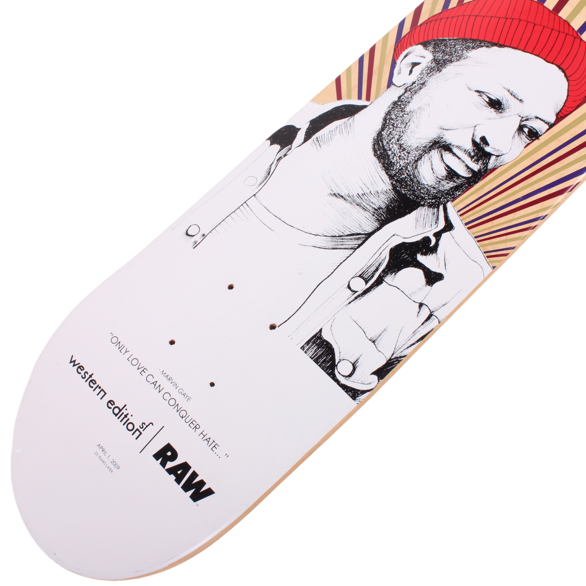 Overripe RAW x Western Edition Marvin Gaye Deck (2009) 7.5&quot;