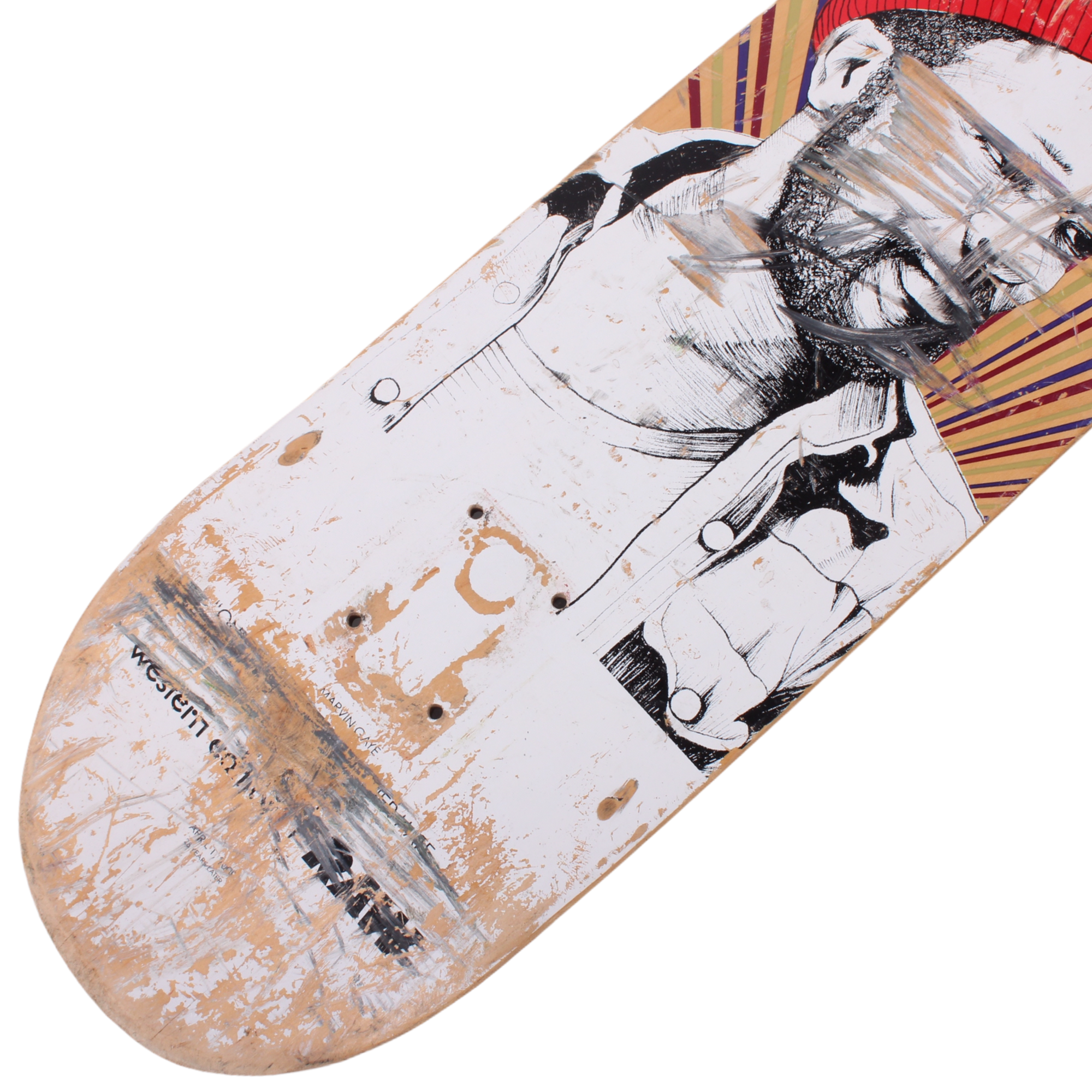 Overripe RAW x Western Edition Marvin Gaye Deck (Skated) (2009 Overripe RAW x Western Edition Marvin Gaye Deck (Skated) (2009