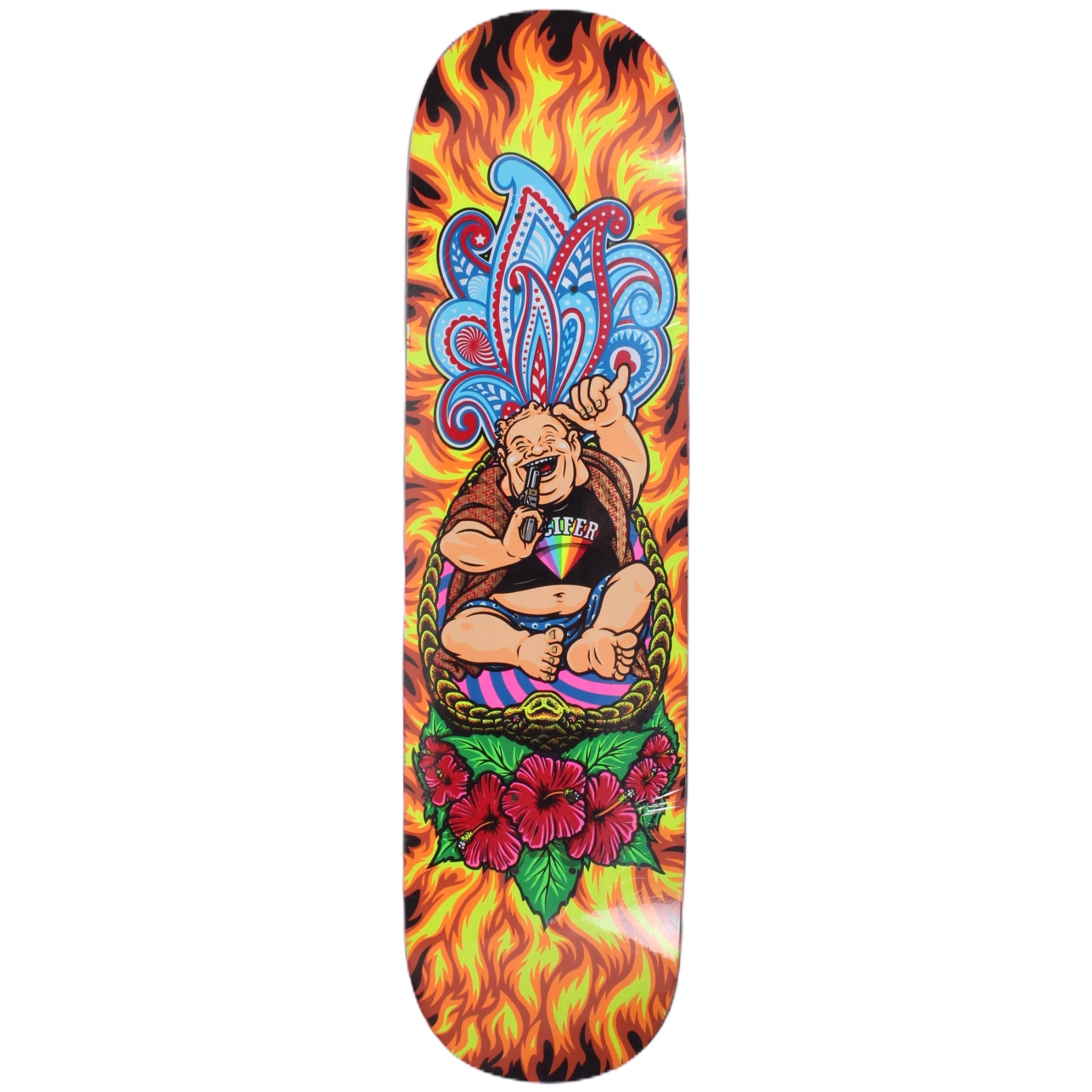 Overripe Paisley Skates Sean Cliver Hang Loose Buddha Deck 8.375