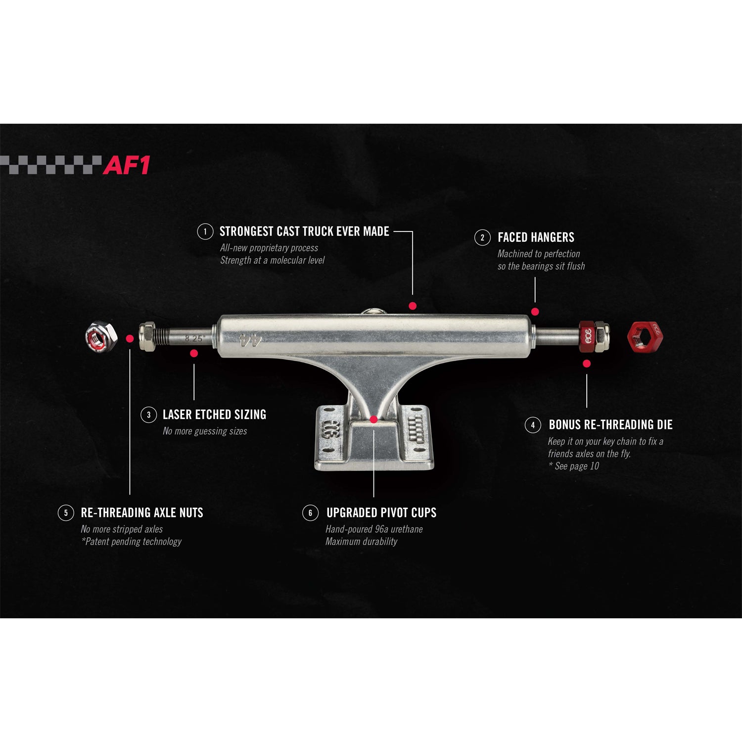 Ace Skateboard Trucks AF1 Limited Hollow Kevin Spanky Long