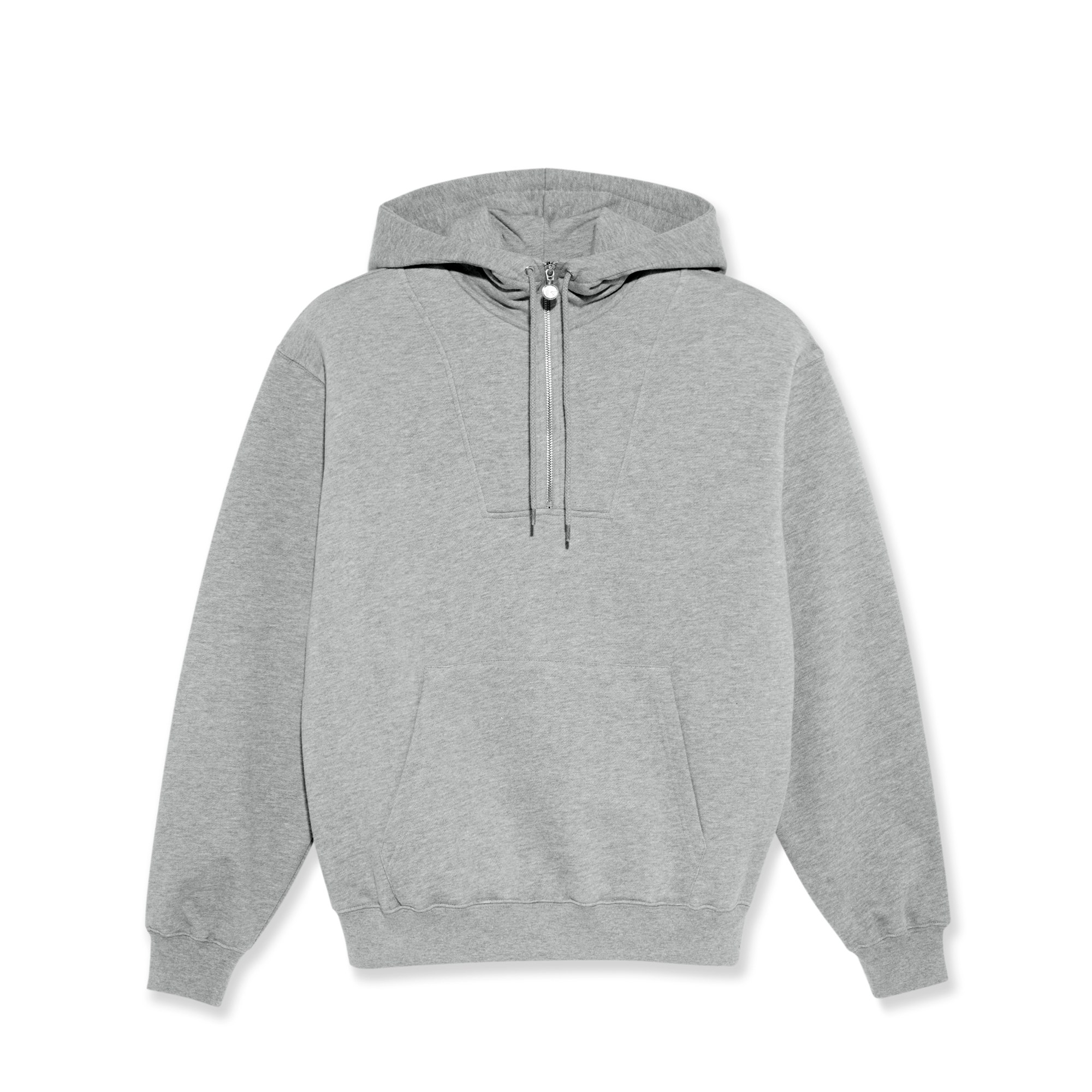 Polar Skate Co. Half Zip Hoodie Heather Grey Orchard Skateshop