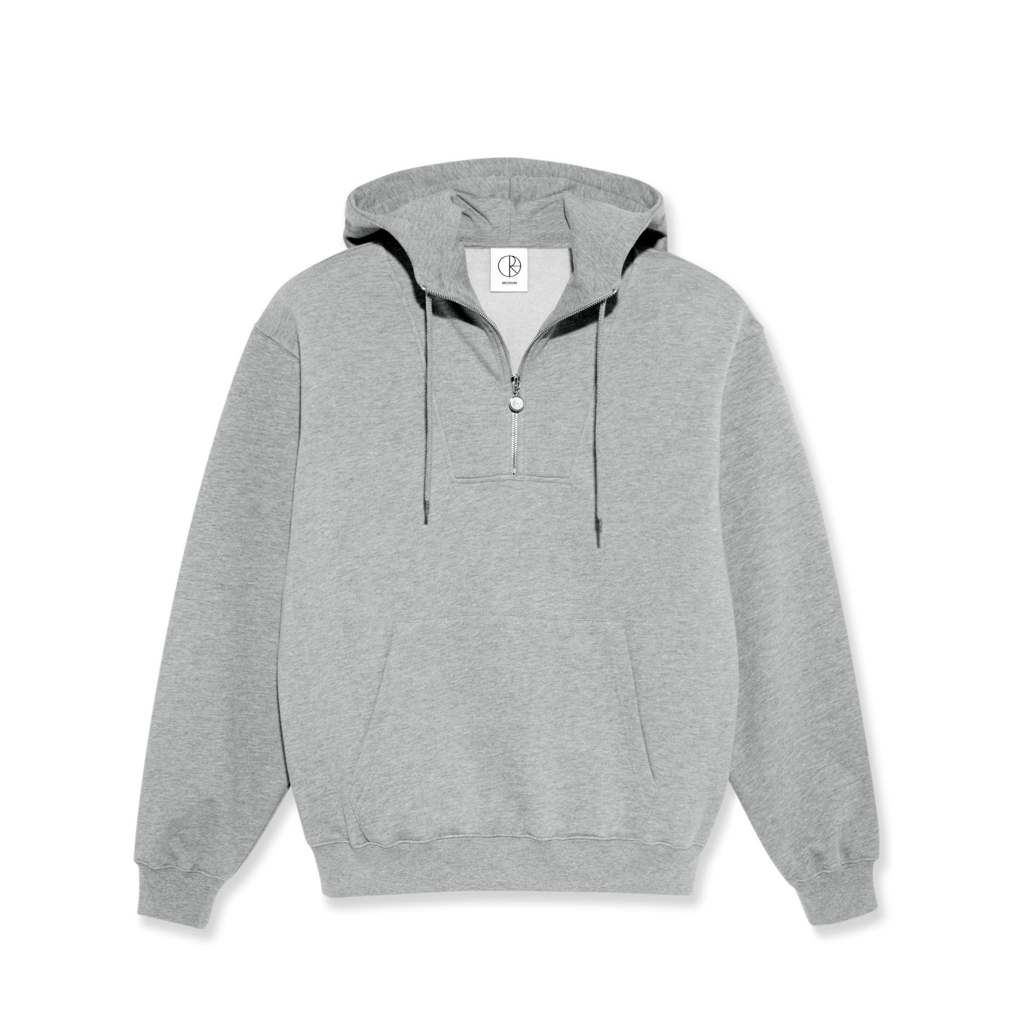 Grey half best sale zip hoodie
