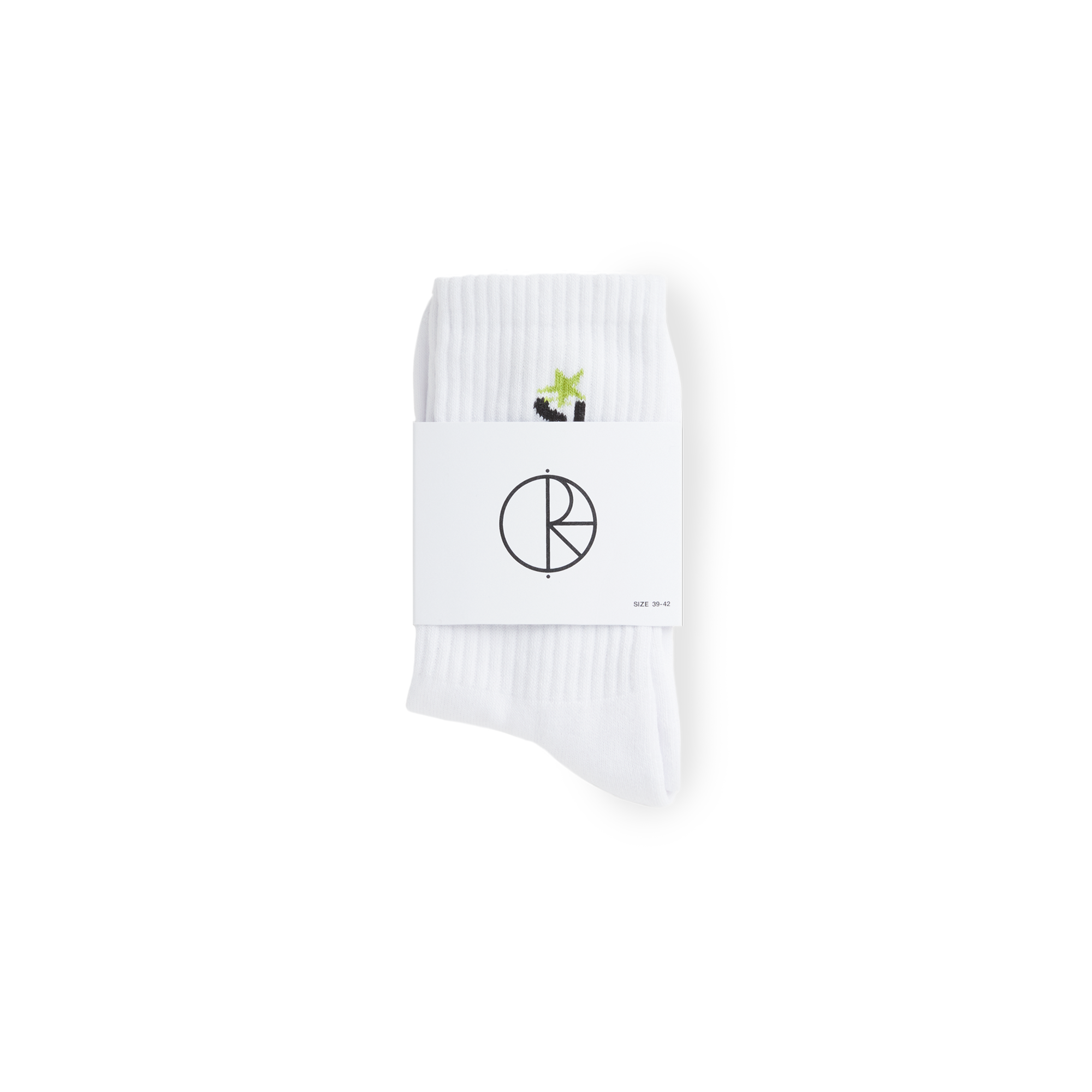 Polar Skate Co. Star Socks White/Green