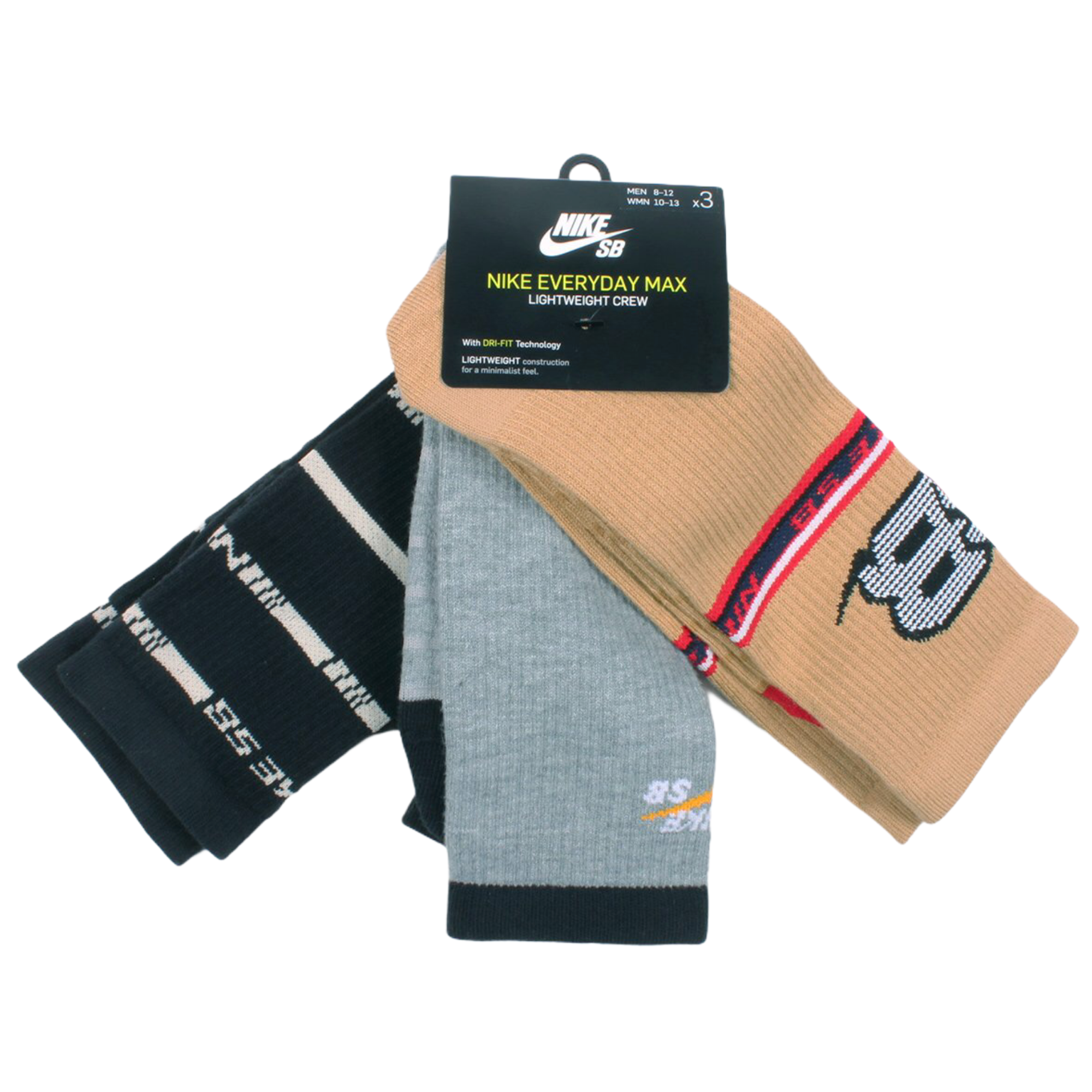 Nike SB Socks Everyday Max Lightweight Brown/Grey/Black