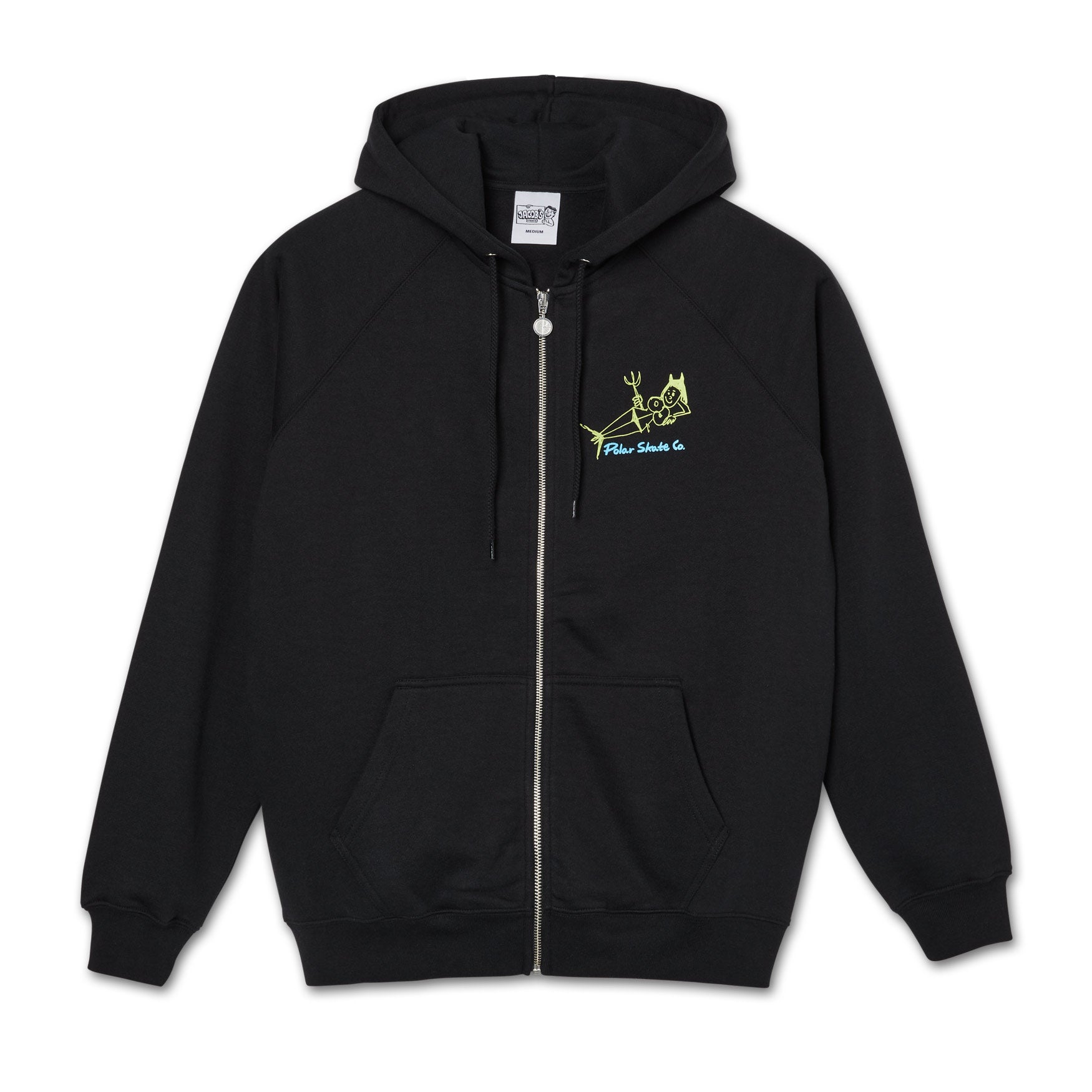 Polar Skate Co. Devil Woman Zip Hoodie Black - Orchard Skateshop