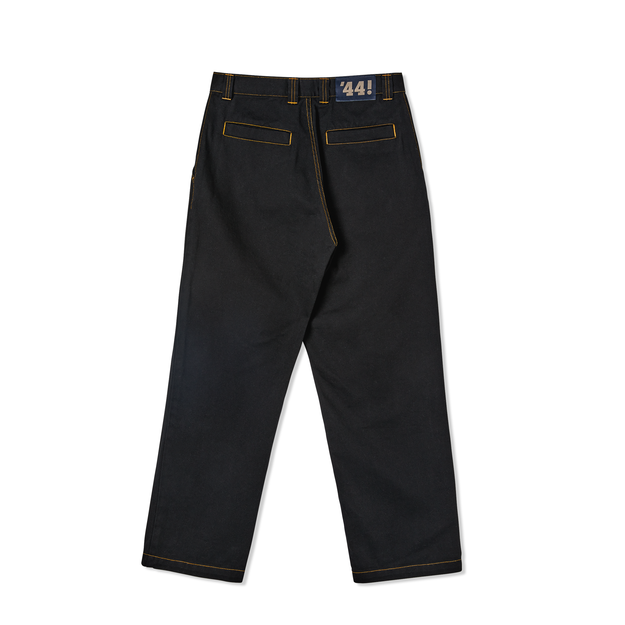 Polar Skate Co. &#39;44! Pants Black/Orange Stitching