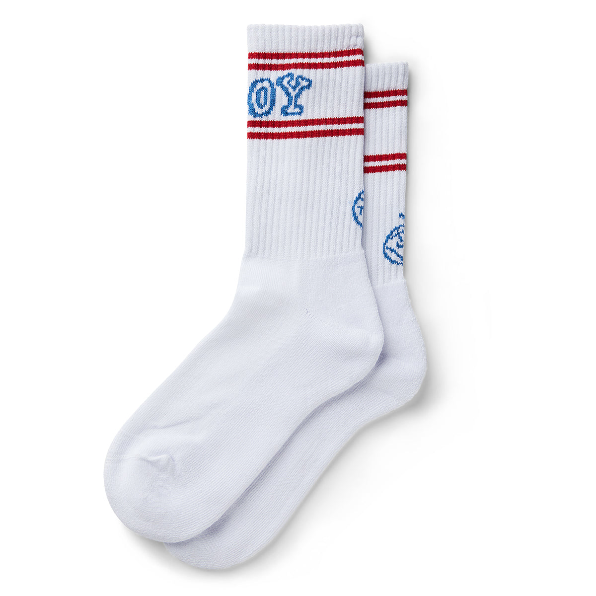 Polar Skate Co. Big Boy Socks White/Blue/Red - Orchard Skateshop