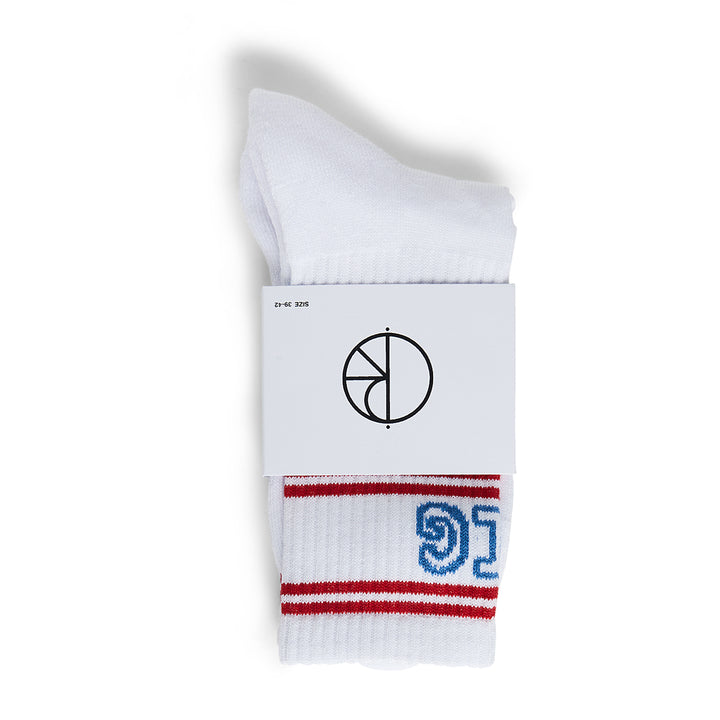 Polar Skate Co. Big Boy Socks White/Blue/Red