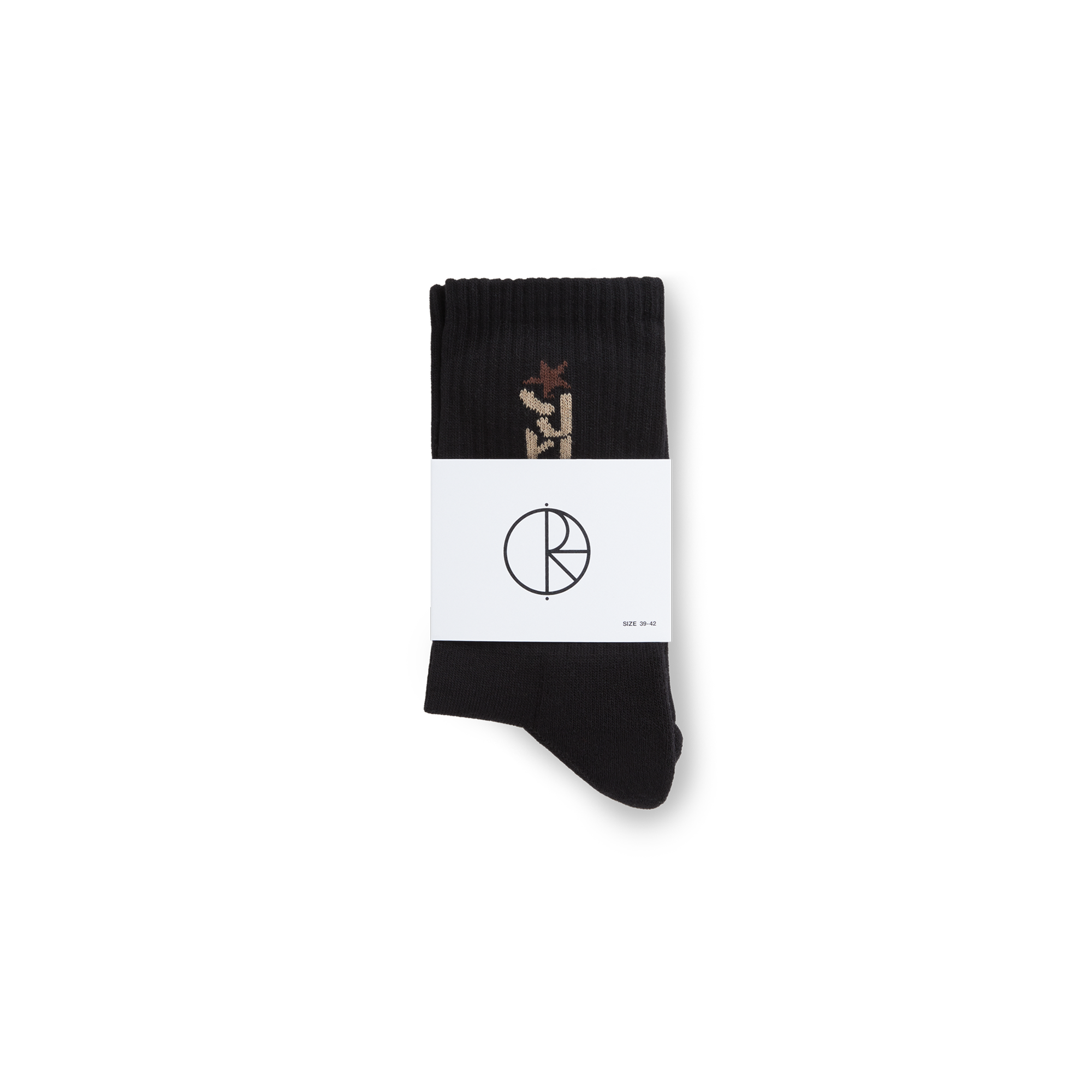 Polar Skate Co. Star Socks Black/Brown