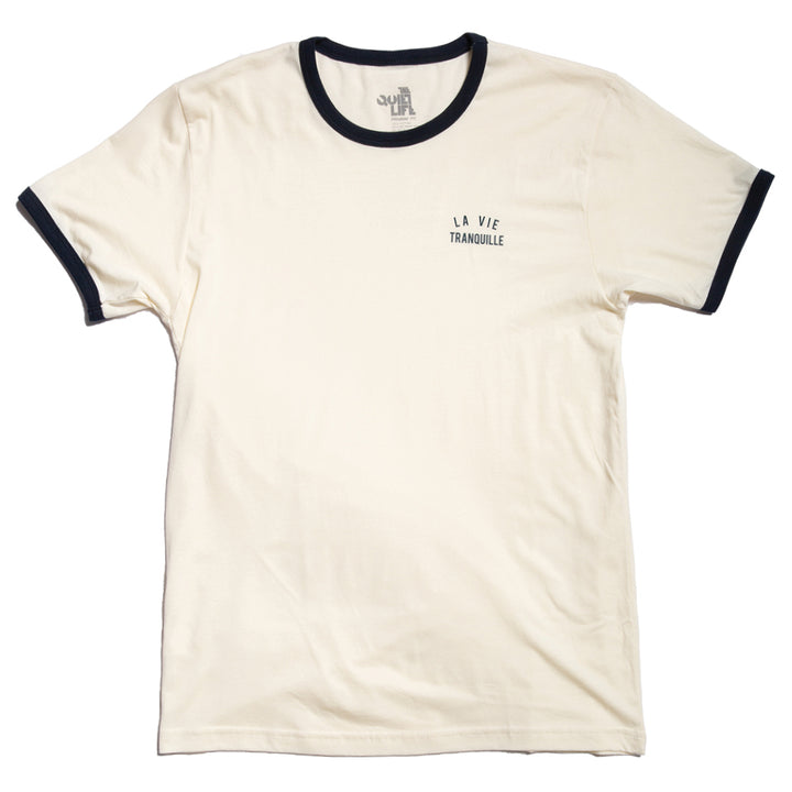 Quiet Life La Vie Tranquille Ringer Tee Cream/Navy