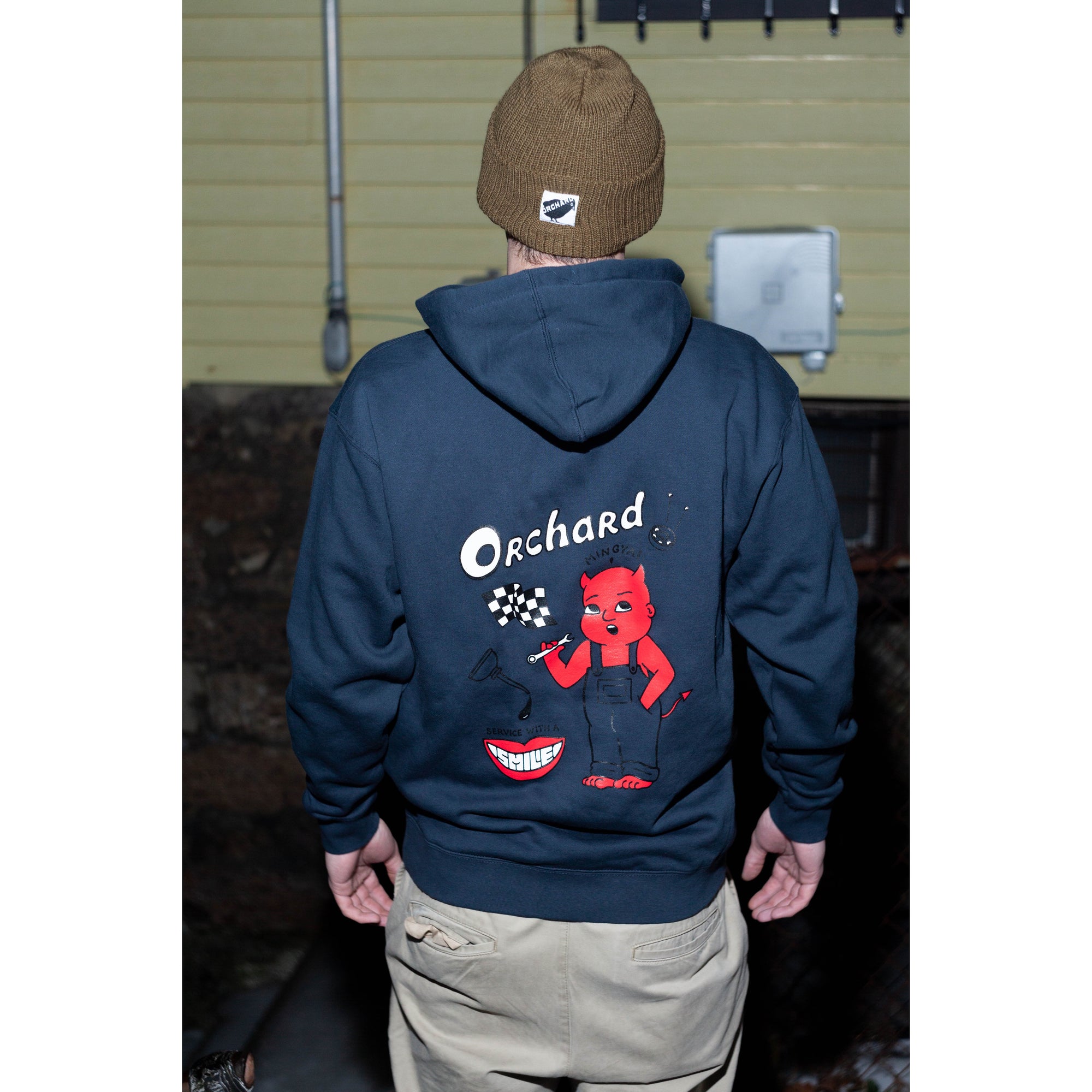 Orchard Service With A Smile Hoodie Slate Blue