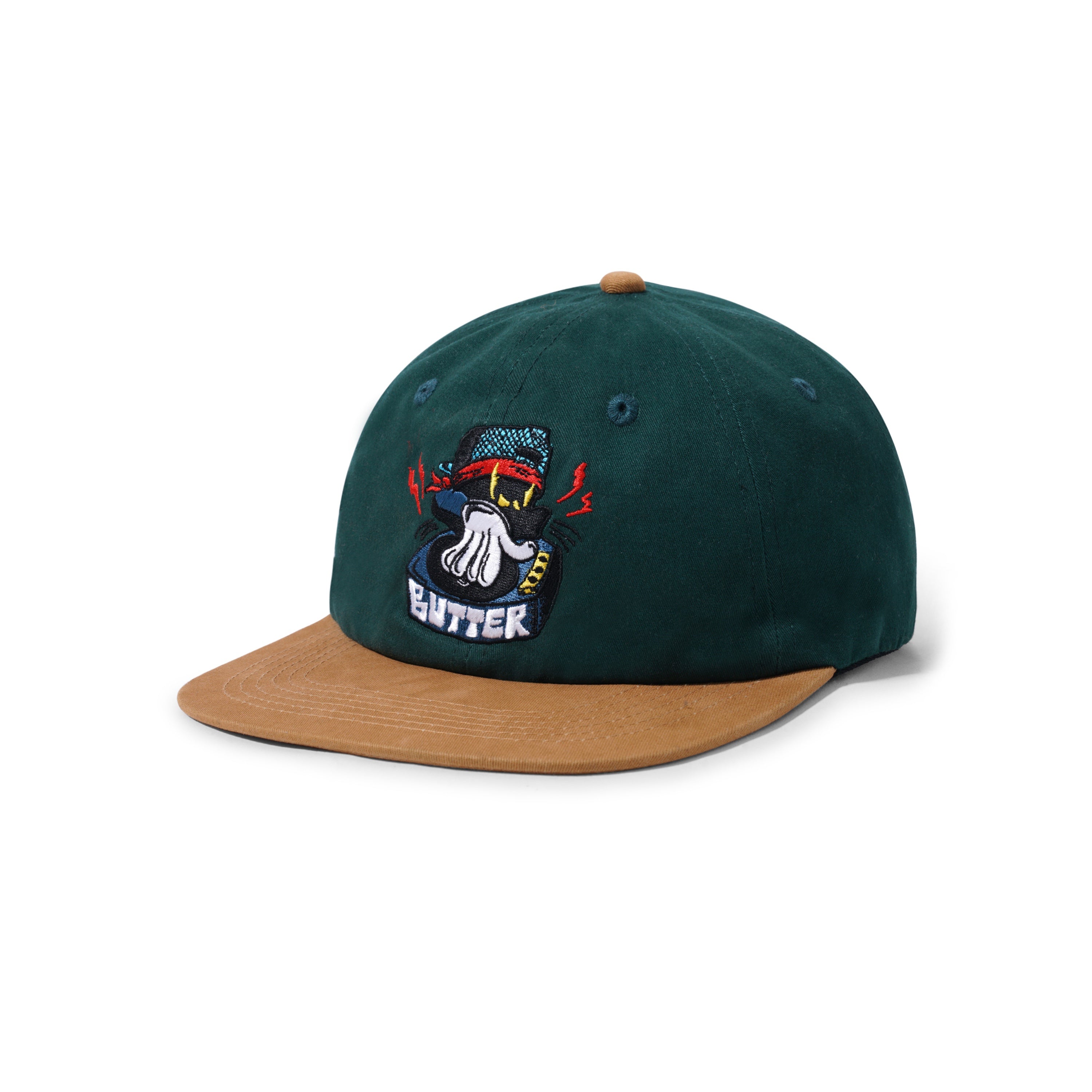 Butter Goods Spinner 6 Panel Cap Forest Green/Oak