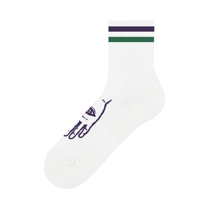 Theories Mystic Half Crew Sock White/Alpine