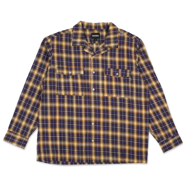 Theories Flannel Mechanics Shirt Purple - Orchard Skateshop