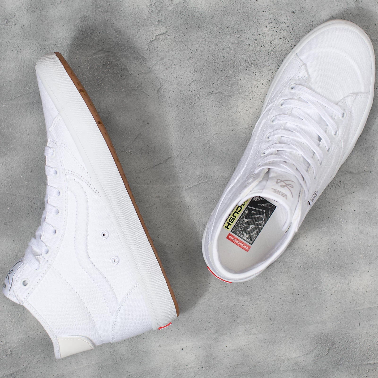 White and silver vans deals