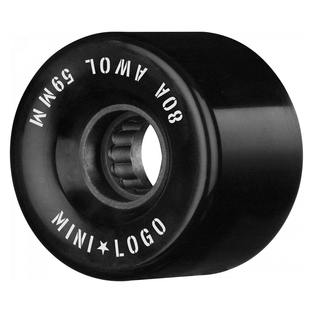 ミニロゴ MINI-LOGO WHEEL AWOL 80A 59mm BLACK Mini Logo Wheels AWOL Black 80A 59mm - Orchard Skateshop