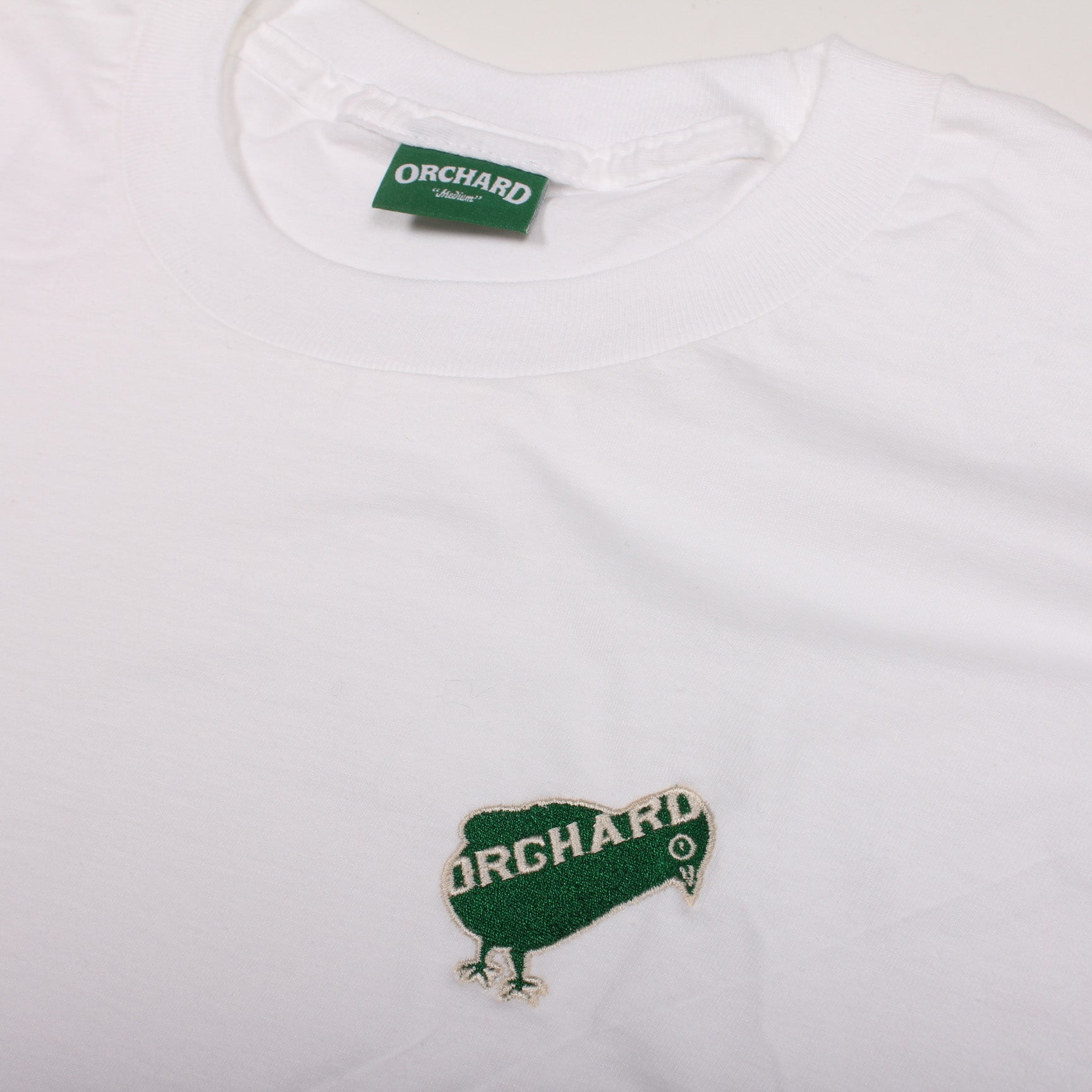 Orchard Emb Bird Logo Tee White/Green