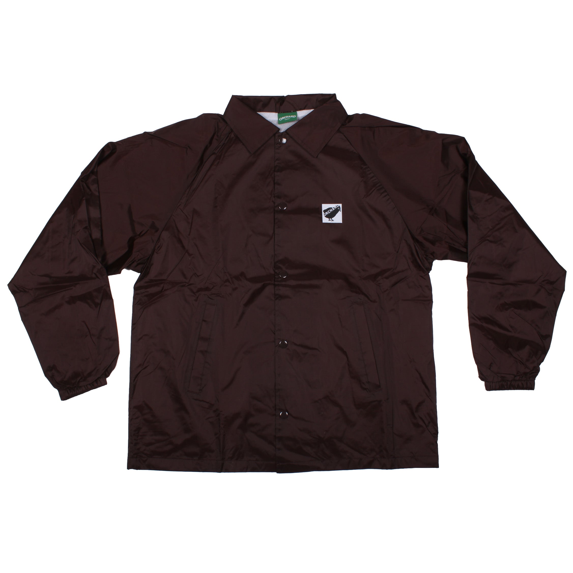 Orchard Bird Outline Coach's Jacket Dark Chocolate - Orchard Skateshop