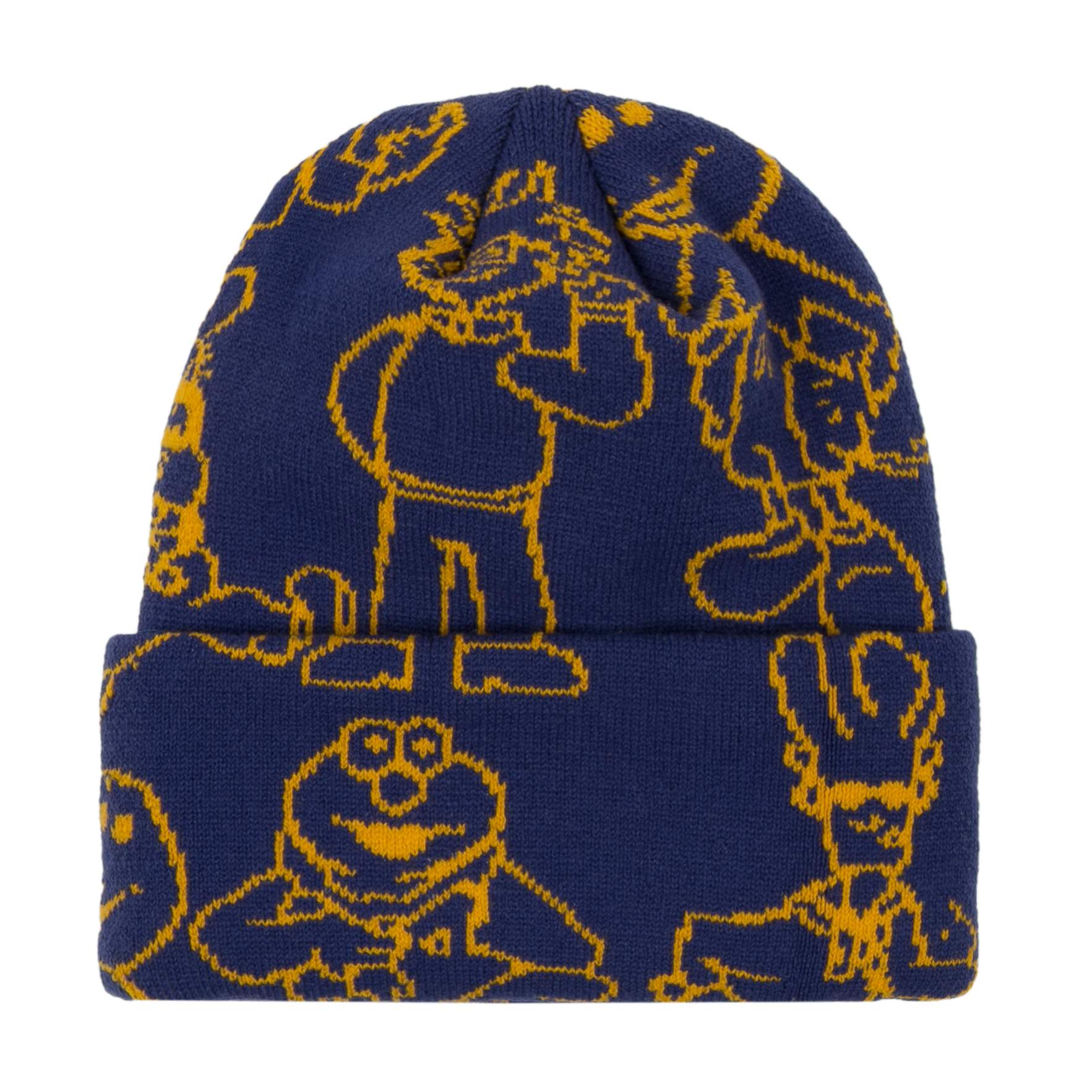 Classic Grip Confused Character Beanie Navy/Yellow
