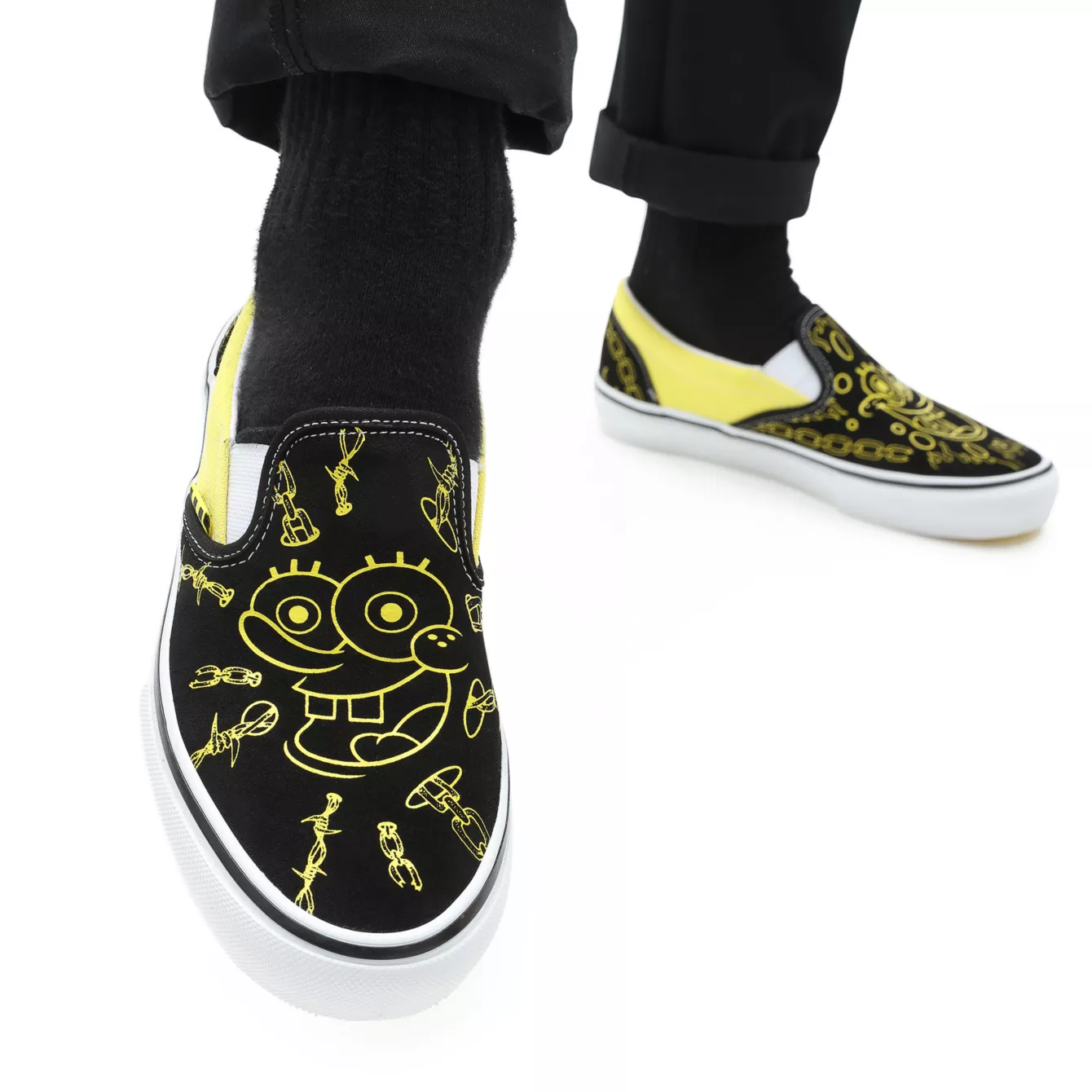 Vans spongebob slip ons Clearance