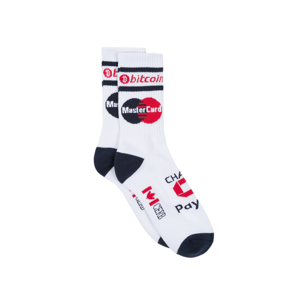 Classic Grip Finance Socks White/Navy/Red Orchard
