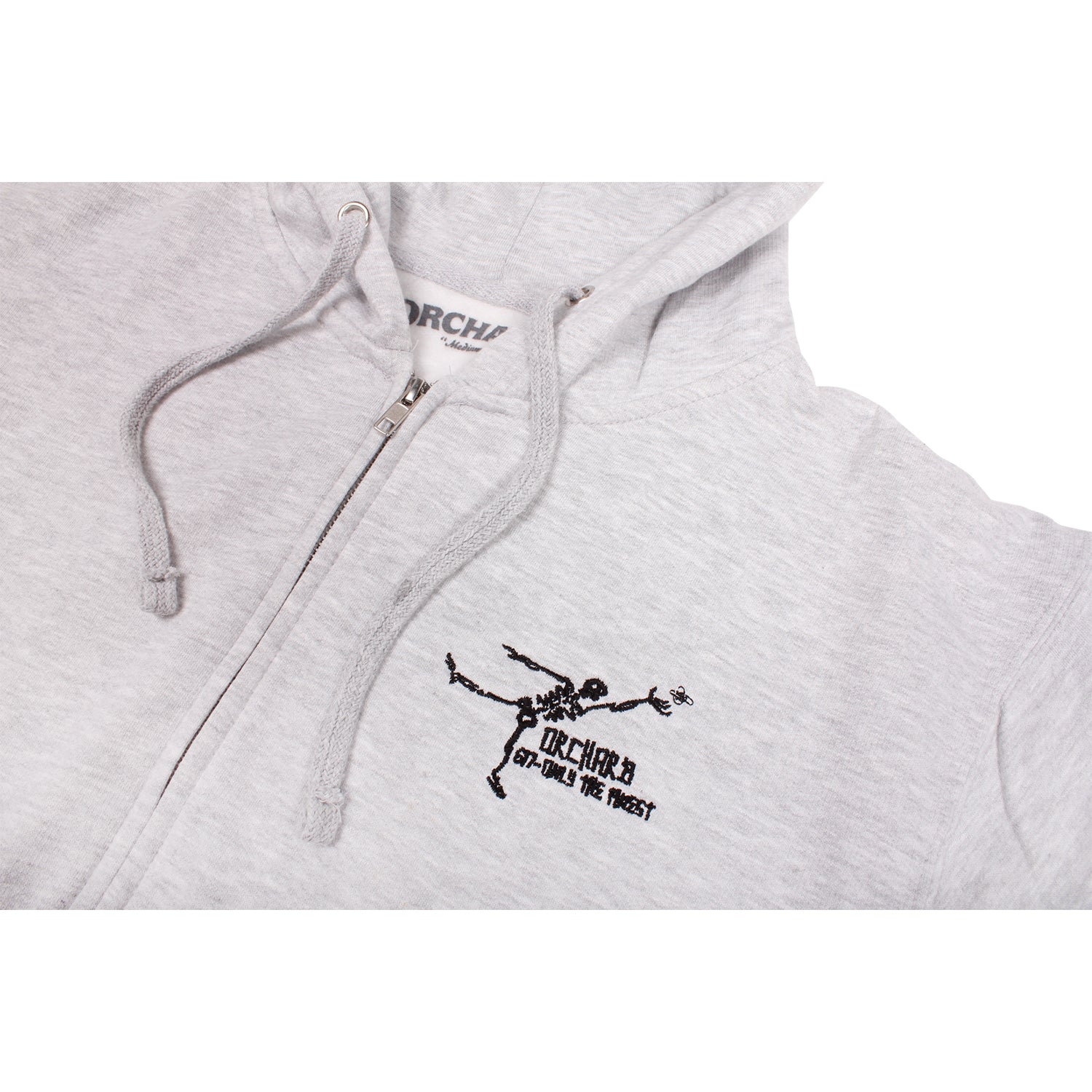 Orchard Gonz Only The Finest Zip Up Hooded Sweatshirt Ash