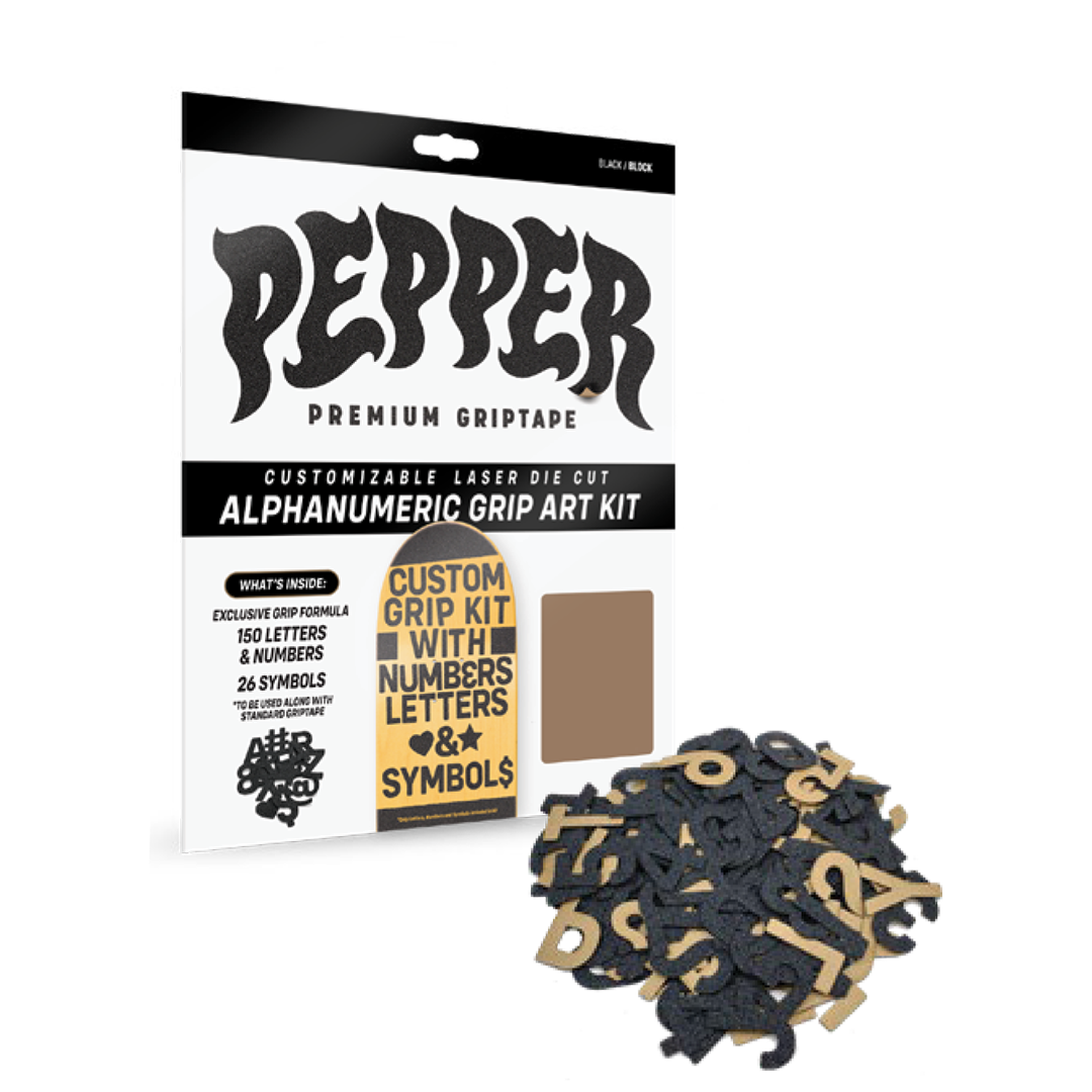 Pepper Griptape Alphanumeric Custom Grip Kit