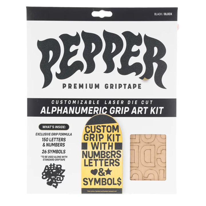 Pepper Griptape Alphanumeric Custom Grip Kit
