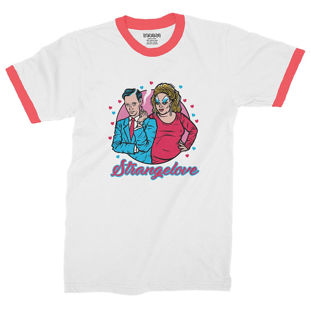 Strangelove A Love Divine Ringer Tee White/Red