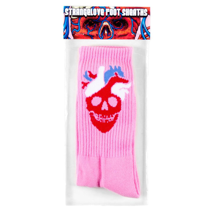 Strangelove Heart Logo Socks Pink