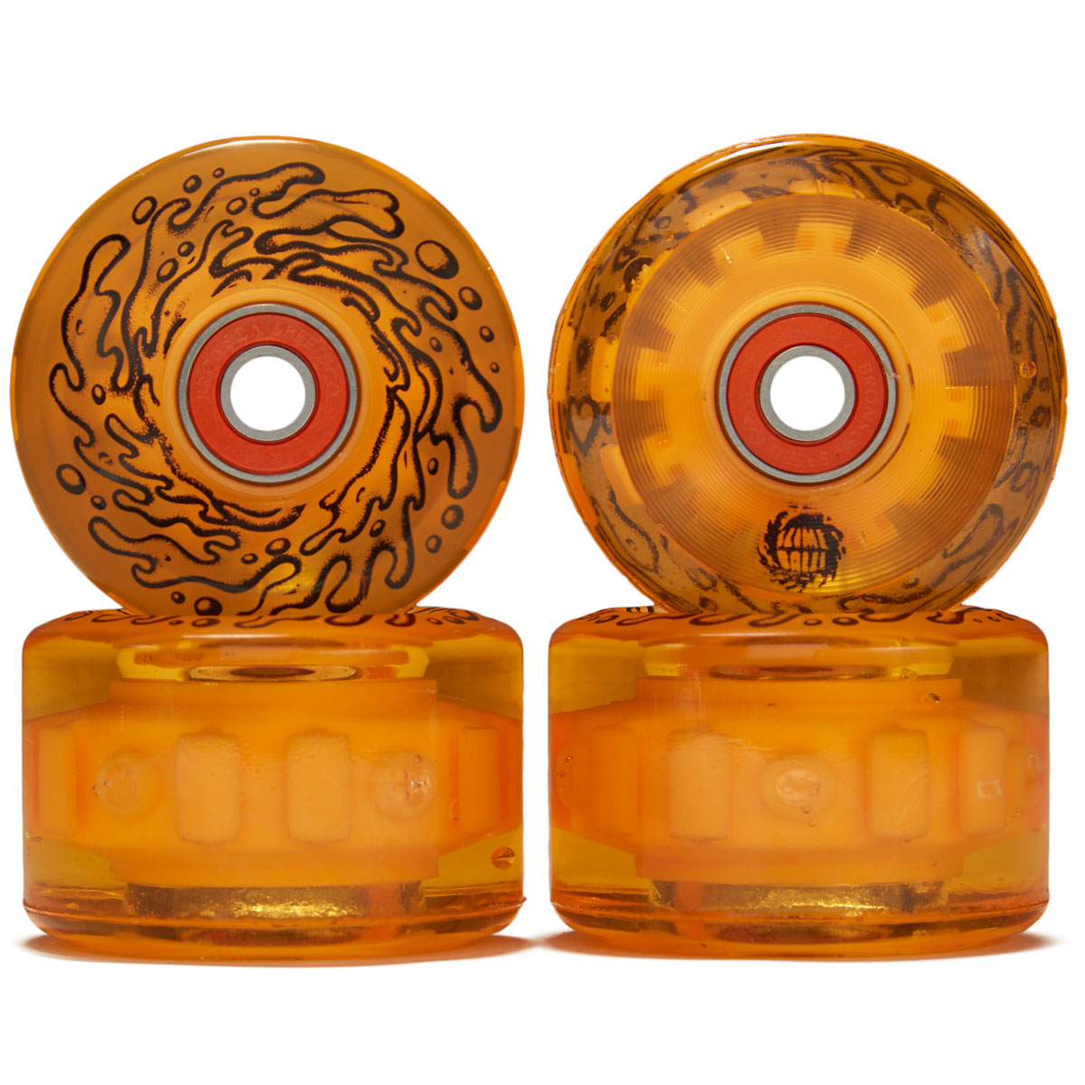 Slime Balls Wheels Light Ups Orange 60mm 78a with Bearings