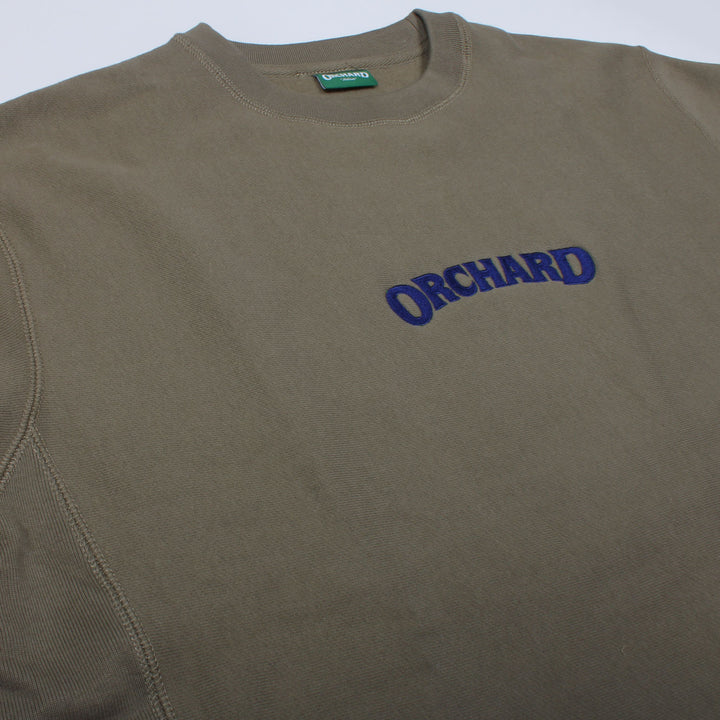 Orchard Emb Text Logo Premium Crewneck Olive/Twilight