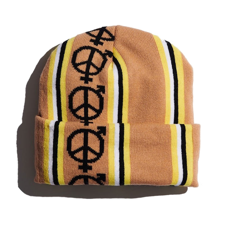 SexHippies Vert Stripe Beanie Khaki